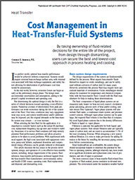 Cost Management in Heat Transfer Fluid Systems