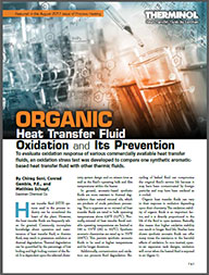 Organic Heat Transfer Fluid Oxidation and Its Prevention
